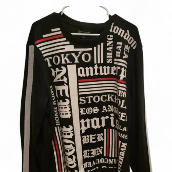 INC International Concepts Worlds City Print Graphic Sweater – Men's Size 2XL - Picture 1 of 9